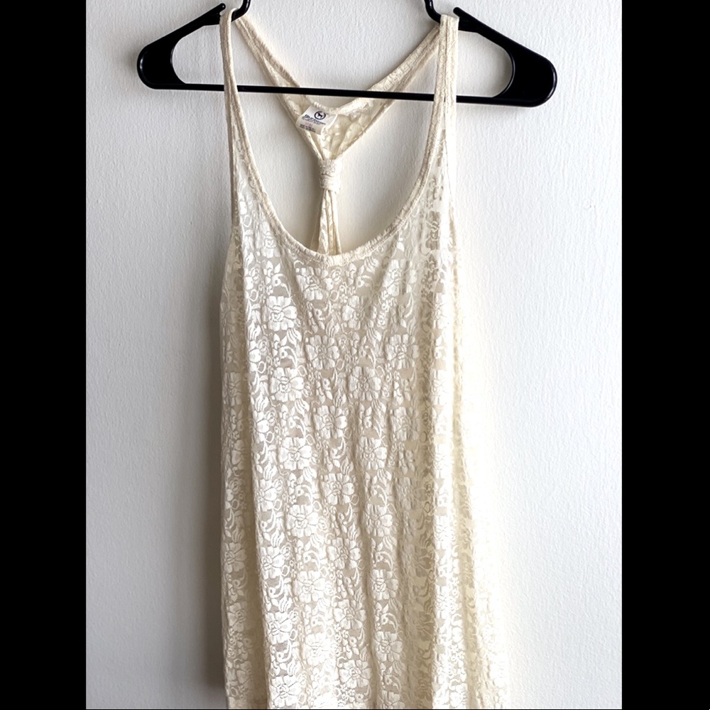 Victoria’s Secret Pink Lace Racerback Tank Top